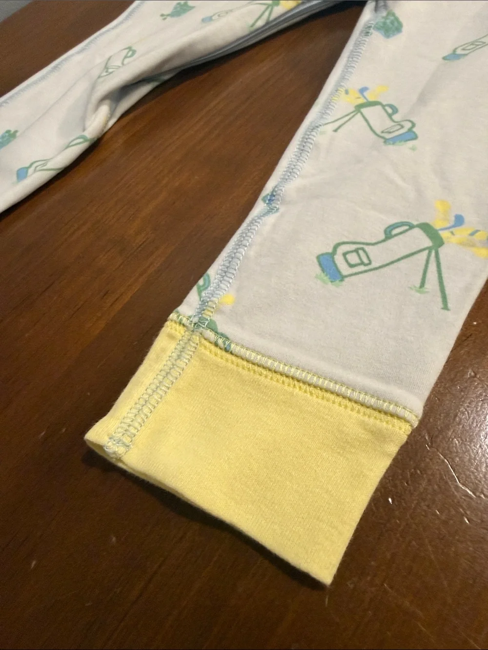 The Beaufort Bonnet Company Light Blue One-Piece Golf Print Pajama